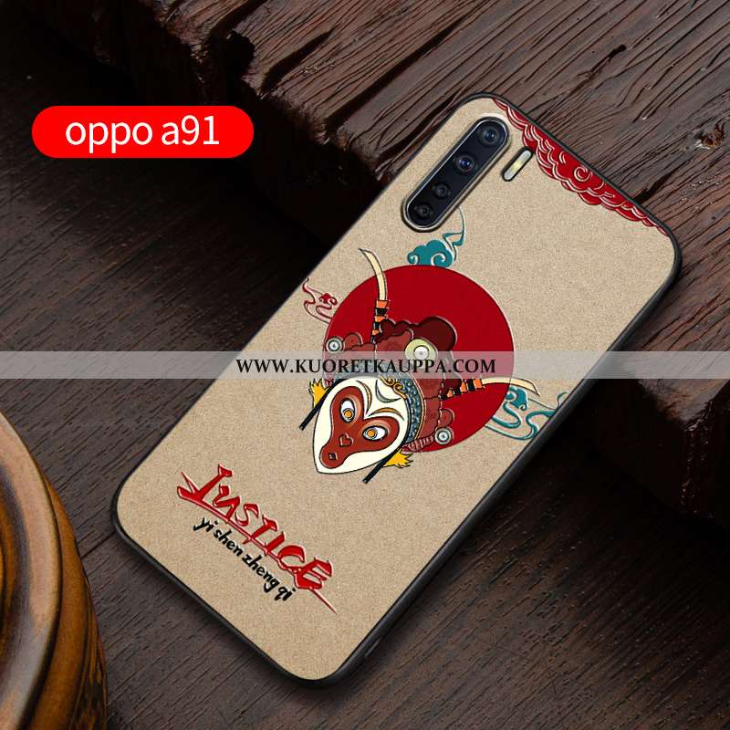Kuori Oppo A91, Kuoret Oppo A91, Kotelo Oppo A91 Kohokuviointi Pehmeä Neste Murtumaton Suojaus Sinin
