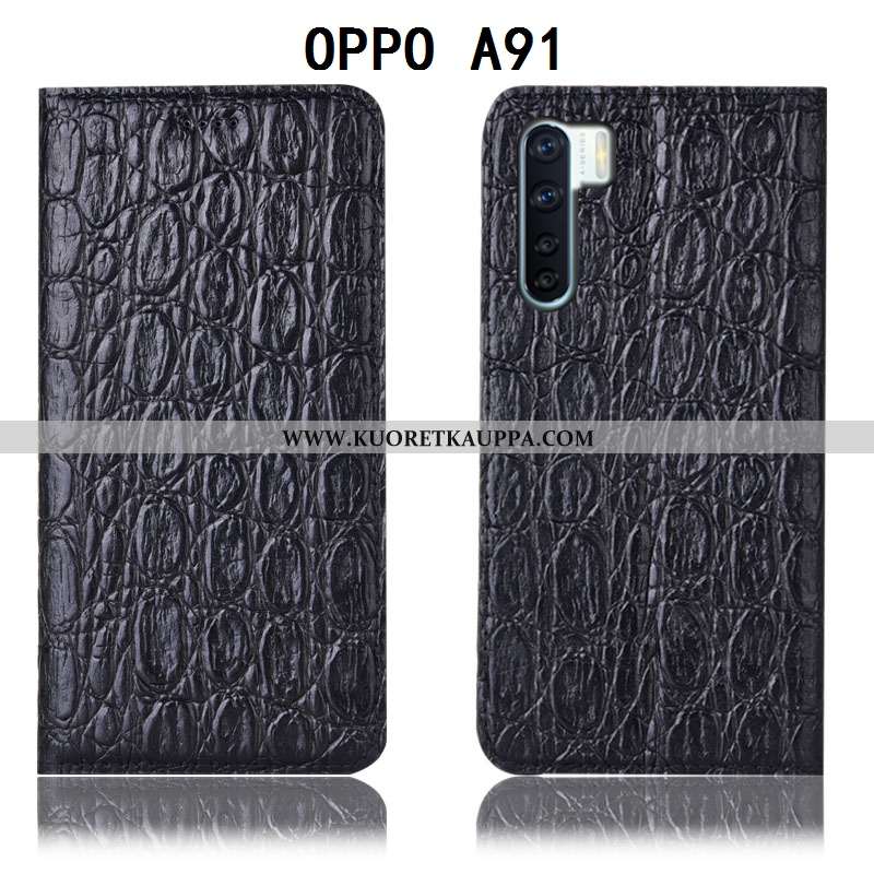 Kuori Oppo A91, Kuoret Oppo A91, Kotelo Oppo A91 Kukkakuvio Suojaus All Inclusive Ruskea