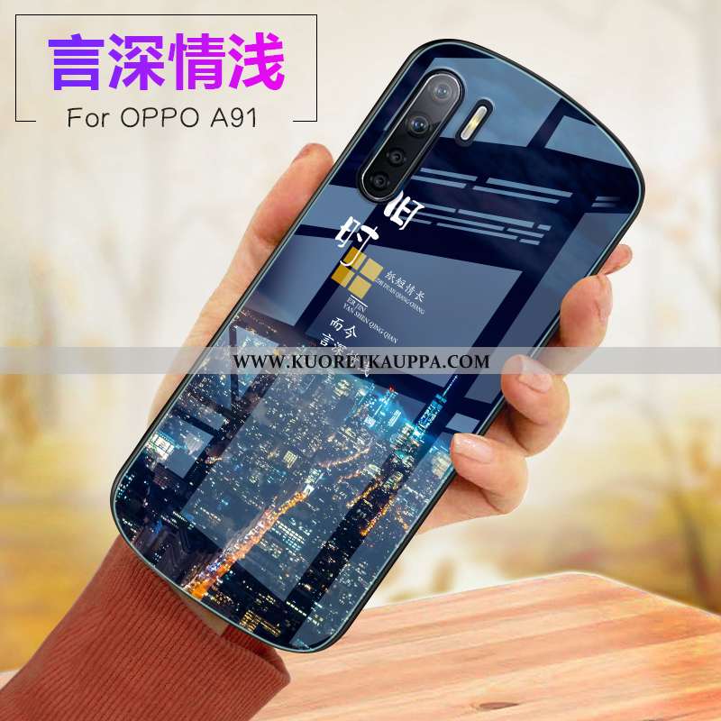 Kuori Oppo A91, Kuoret Oppo A91, Kotelo Oppo A91 Lasi Pehmeä Neste Puhelimen Murtumaton Pinkki