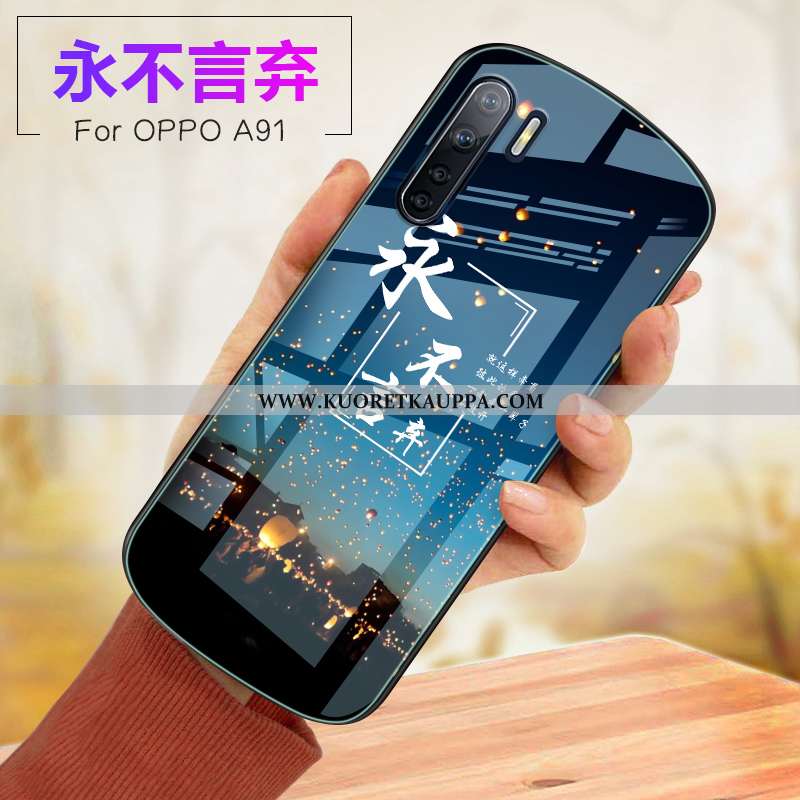 Kuori Oppo A91, Kuoret Oppo A91, Kotelo Oppo A91 Lasi Pehmeä Neste Puhelimen Murtumaton Pinkki