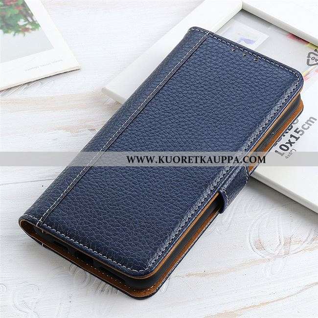 Kuori Oppo A91, Kuoret Oppo A91, Kotelo Oppo A91 Luova Suuntaus Simpukka Sininen Nahkakuori