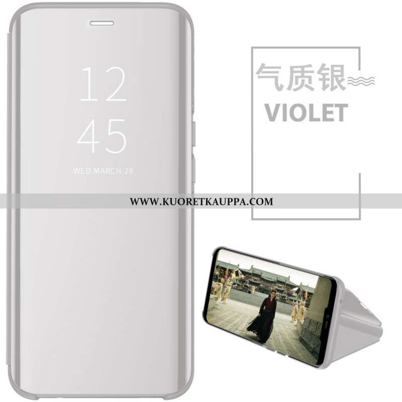 Kuori Oppo A91, Kuoret Oppo A91, Kotelo Oppo A91 Nahkakuori Läpinäkyvä Violetti Uusi