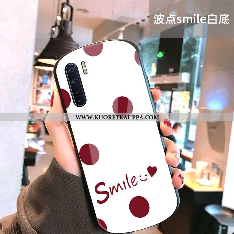 Kuori Oppo A91, Kuoret Oppo A91, Kotelo Oppo A91 Pehmeä Neste Valo Lasi Aaltopiste Valkoinen