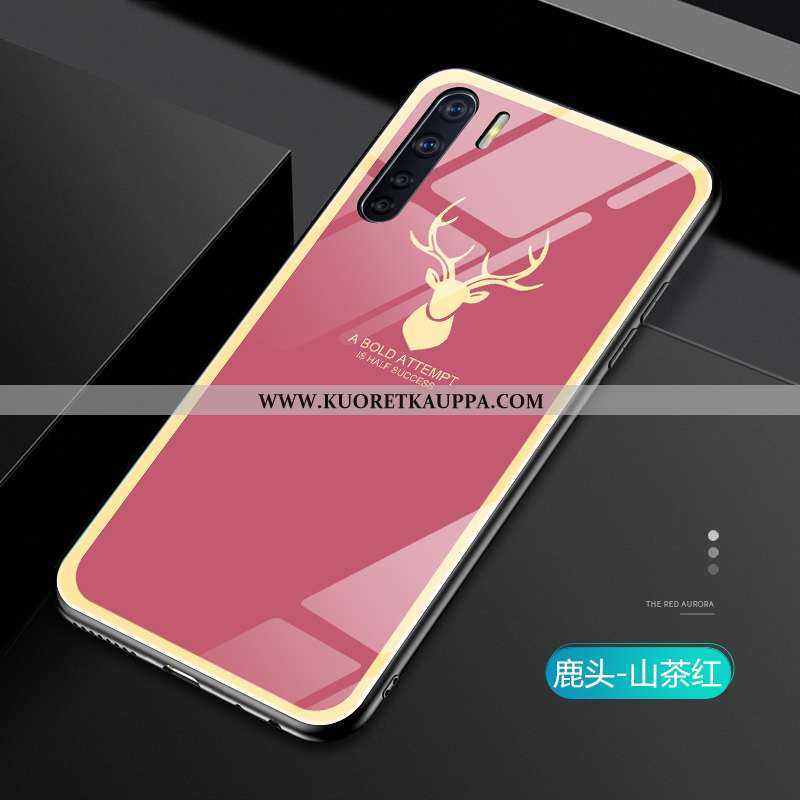 Kuori Oppo A91, Kuoret Oppo A91, Kotelo Oppo A91 Pehmeä Neste Valo Peuroja Tila All Inclusive Punain