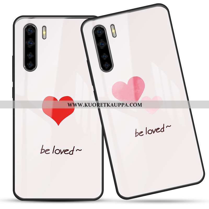 Kuori Oppo A91, Kuoret Oppo A91, Kotelo Oppo A91 Silikoni Lasi Puhelimen Rakkaus Valkoinen