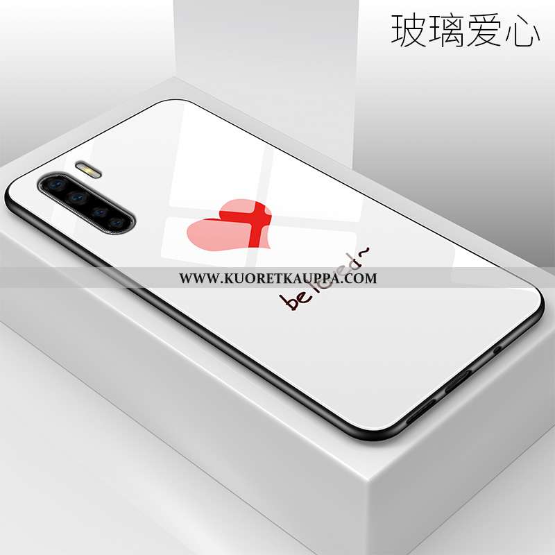 Kuori Oppo A91, Kuoret Oppo A91, Kotelo Oppo A91 Silikoni Lasi Puhelimen Rakkaus Valkoinen