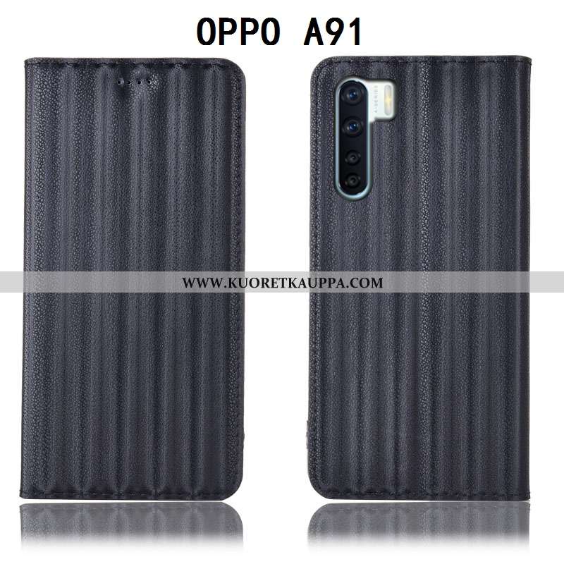 Kuori Oppo A91, Kuoret Oppo A91, Kotelo Oppo A91 Suojaus Nahkakuori Violetti