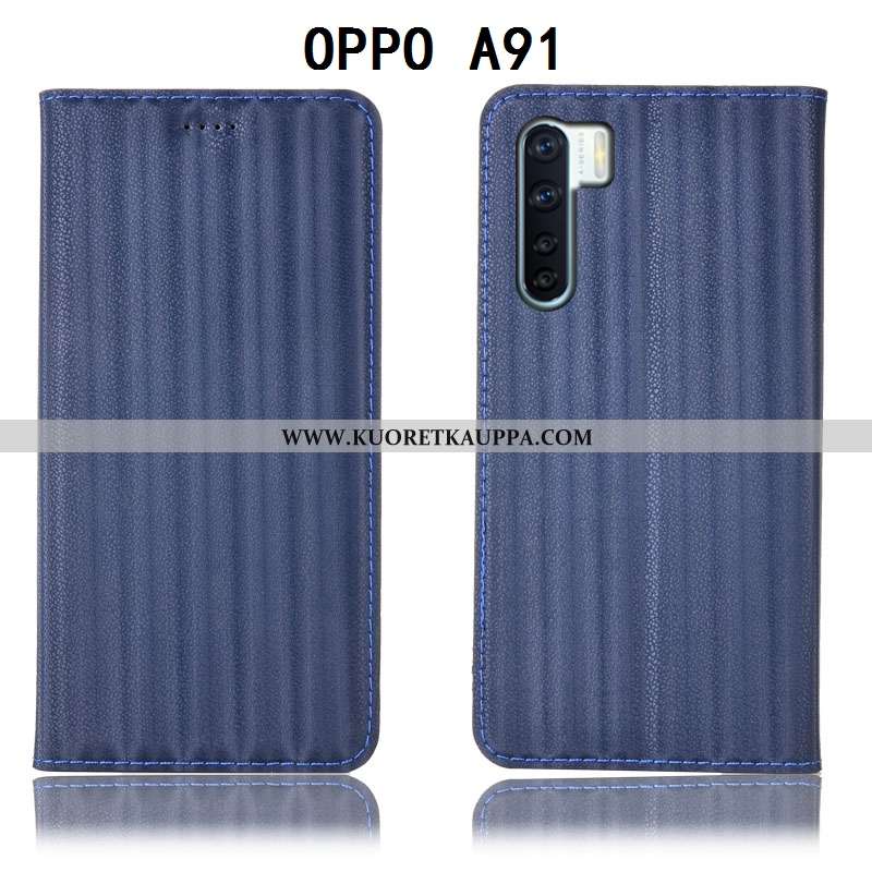 Kuori Oppo A91, Kuoret Oppo A91, Kotelo Oppo A91 Suojaus Nahkakuori Violetti