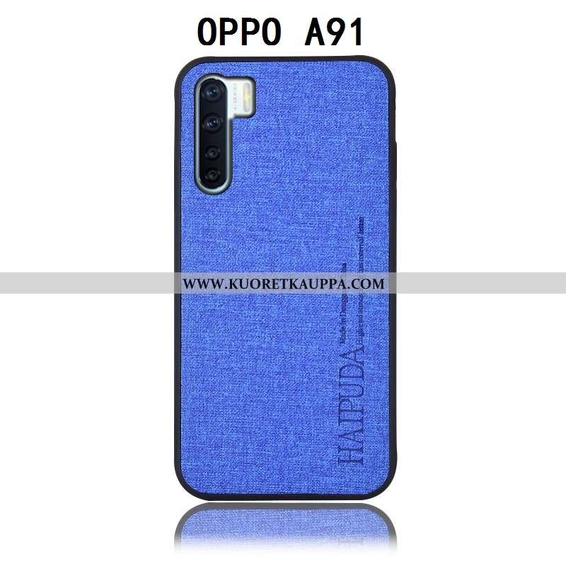 Kuori Oppo A91, Kuoret Oppo A91, Kotelo Oppo A91 Suojaus Pellava Puhelimen Murtumaton Harmaa