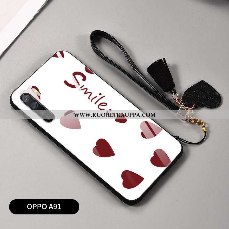 Kuori Oppo A91, Kuoret Oppo A91, Kotelo Oppo A91 Tila Persoonallisuus Net Red Puhelimen Kova Punaine