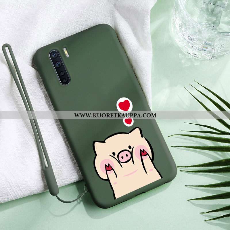 Kuori Oppo A91, Kuoret Oppo A91, Kotelo Oppo A91 Valo Silikoni Murtumaton All Inclusive Suojaus Vihr