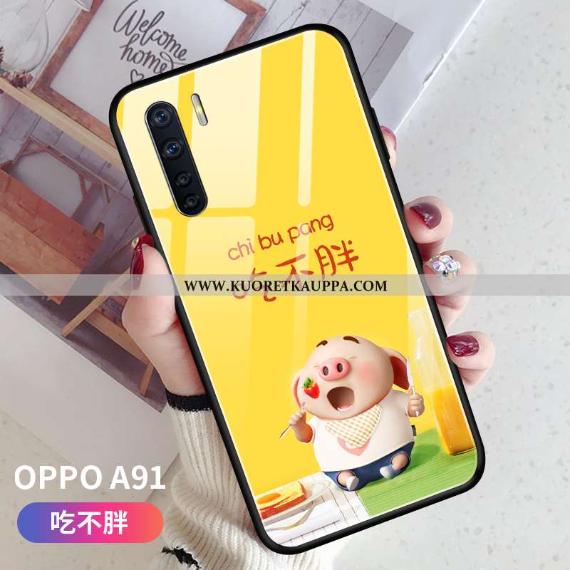 Kuori Oppo A91, Kuoret Oppo A91, Kotelo Oppo A91 Valo Silikoni Suojaus Ihana Kova Pinkki