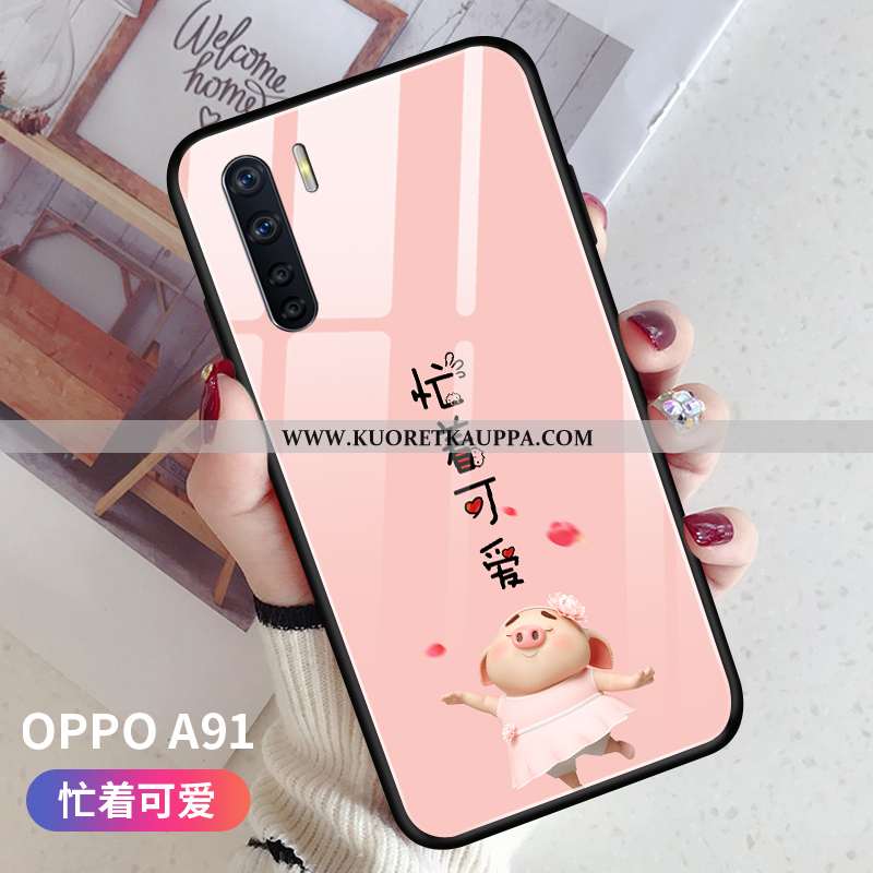 Kuori Oppo A91, Kuoret Oppo A91, Kotelo Oppo A91 Valo Silikoni Suojaus Ihana Kova Pinkki