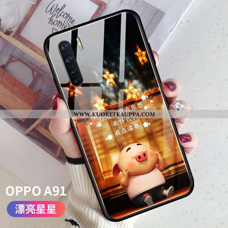 Kuori Oppo A91, Kuoret Oppo A91, Kotelo Oppo A91 Valo Silikoni Suojaus Ihana Kova Pinkki