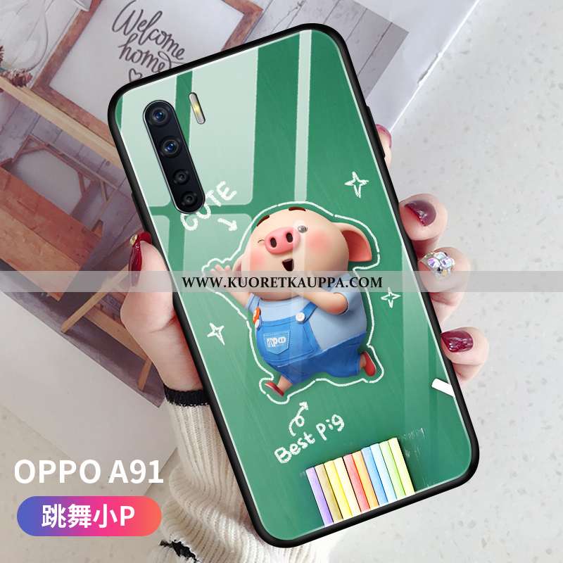 Kuori Oppo A91, Kuoret Oppo A91, Kotelo Oppo A91 Valo Silikoni Suojaus Ihana Kova Pinkki