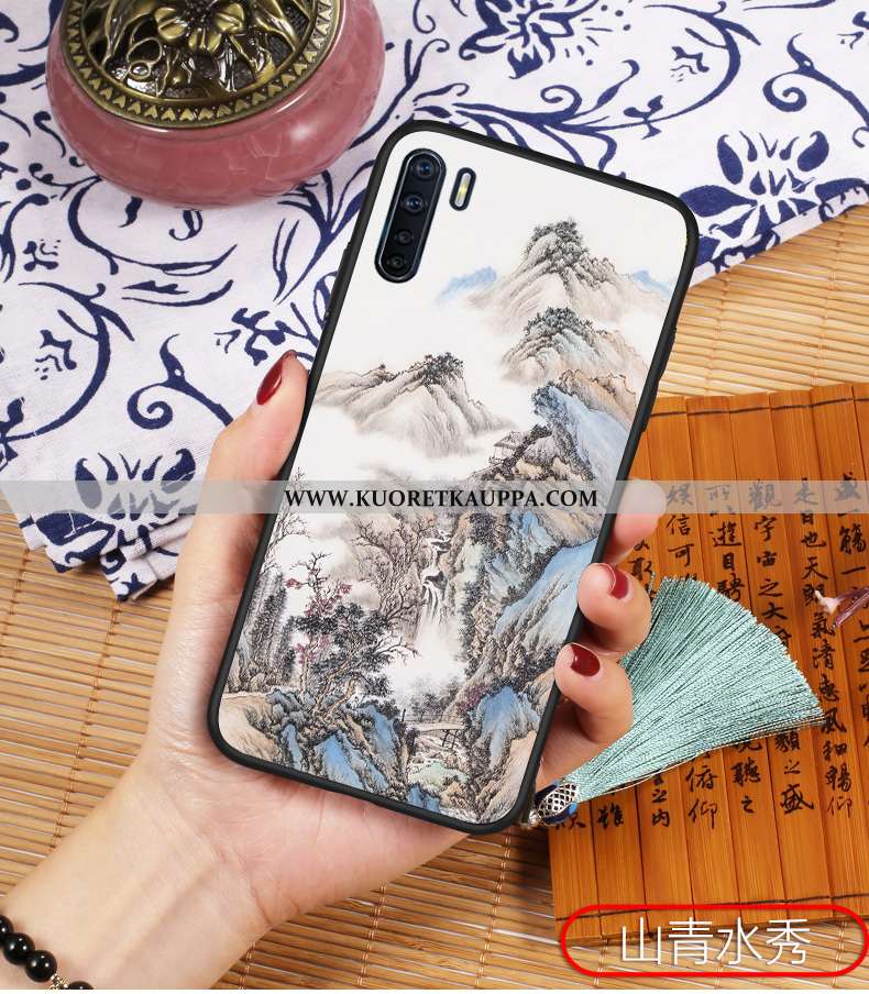 Kuori Oppo A91, Kuoret Oppo A91, Kotelo Oppo A91 Valo Silikoni Valo Sininen Tuuli