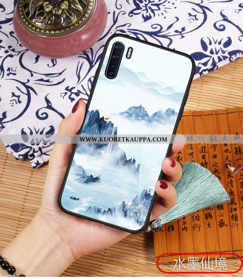 Kuori Oppo A91, Kuoret Oppo A91, Kotelo Oppo A91 Valo Silikoni Valo Sininen Tuuli