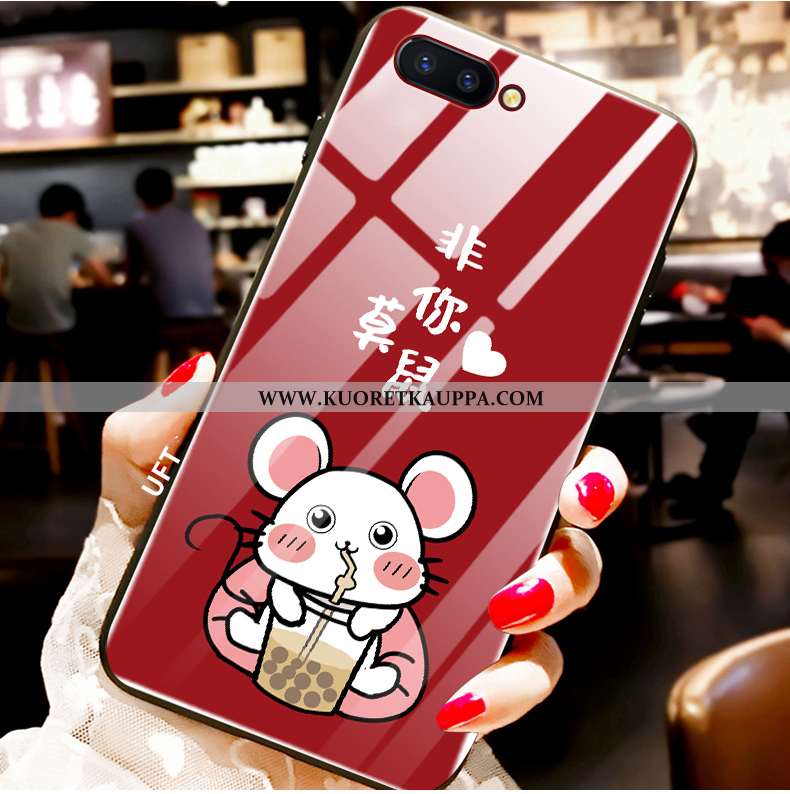 Kuori Oppo Ax5, Kuoret Oppo Ax5, Kotelo Oppo Ax5 Lasi Punainen Rotta All Inclusive Murtumaton