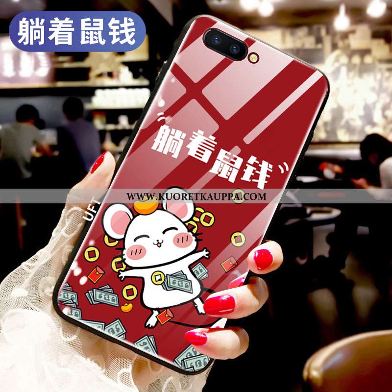 Kuori Oppo Ax5, Kuoret Oppo Ax5, Kotelo Oppo Ax5 Lasi Punainen Rotta All Inclusive Murtumaton