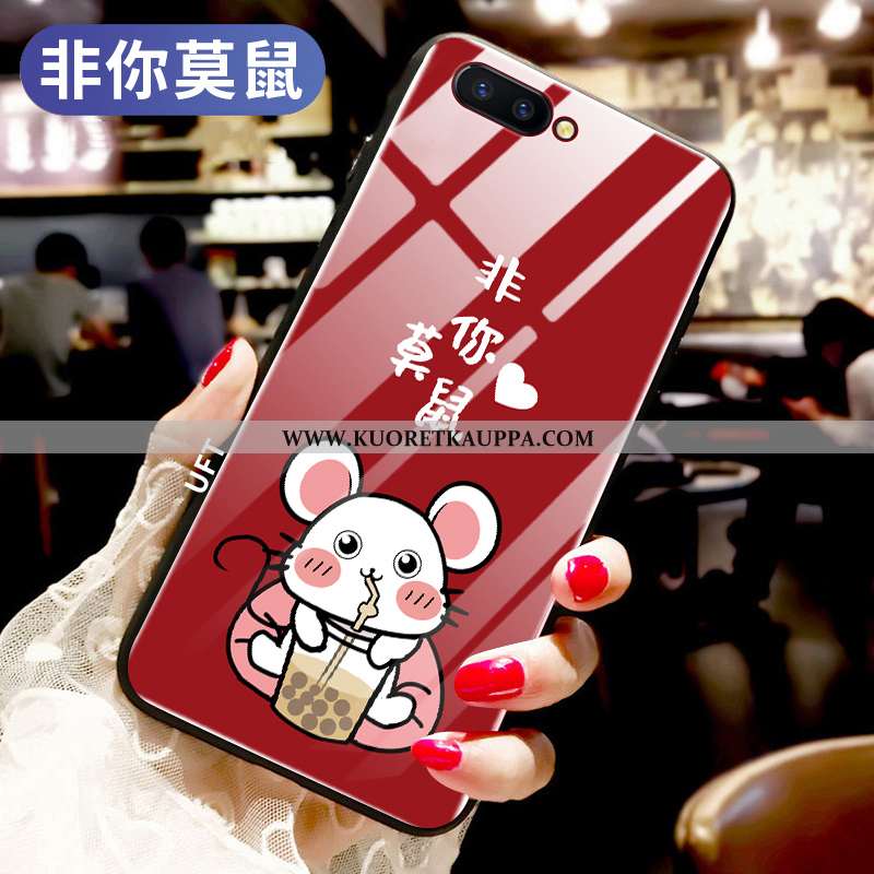 Kuori Oppo Ax5, Kuoret Oppo Ax5, Kotelo Oppo Ax5 Lasi Punainen Rotta All Inclusive Murtumaton