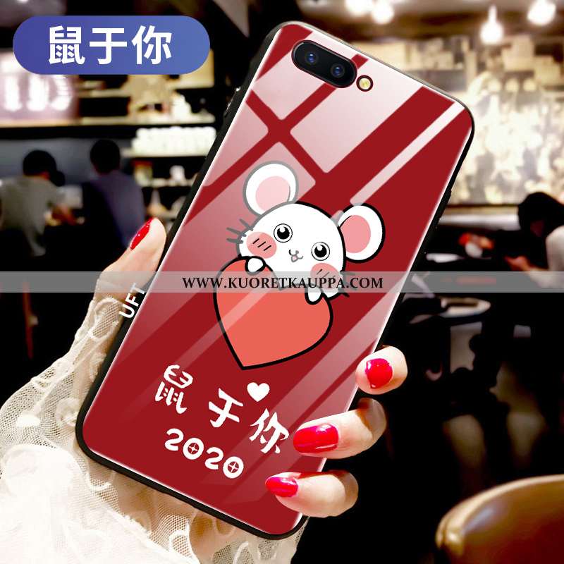 Kuori Oppo Ax5, Kuoret Oppo Ax5, Kotelo Oppo Ax5 Lasi Punainen Rotta All Inclusive Murtumaton