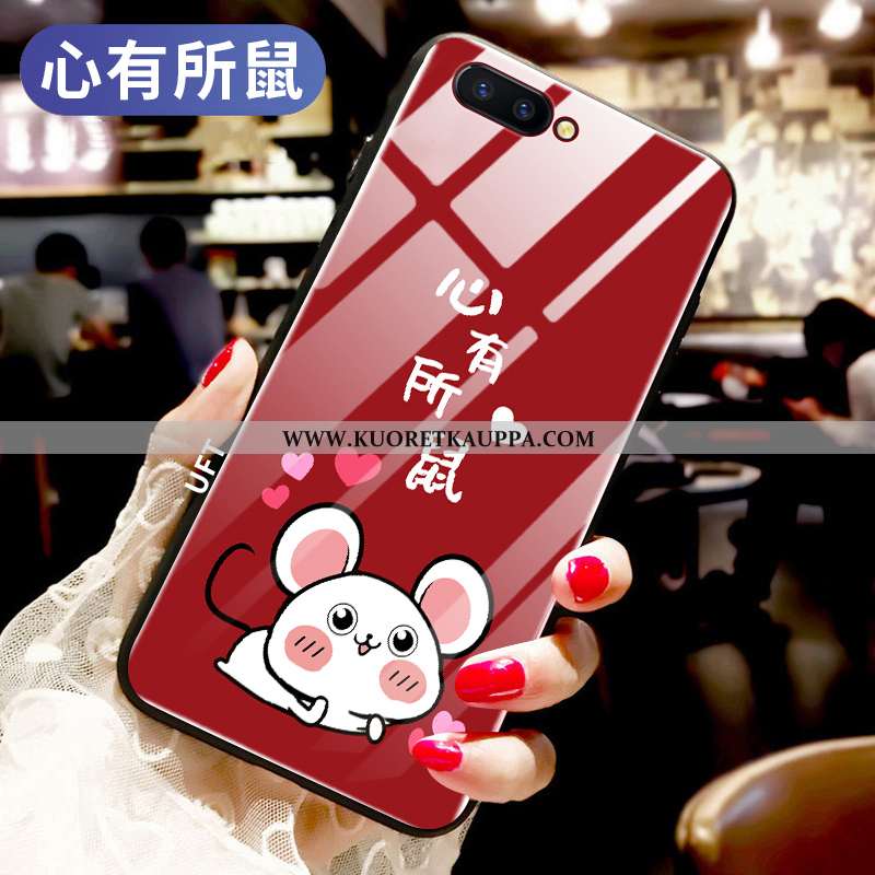 Kuori Oppo Ax5, Kuoret Oppo Ax5, Kotelo Oppo Ax5 Lasi Punainen Rotta All Inclusive Murtumaton