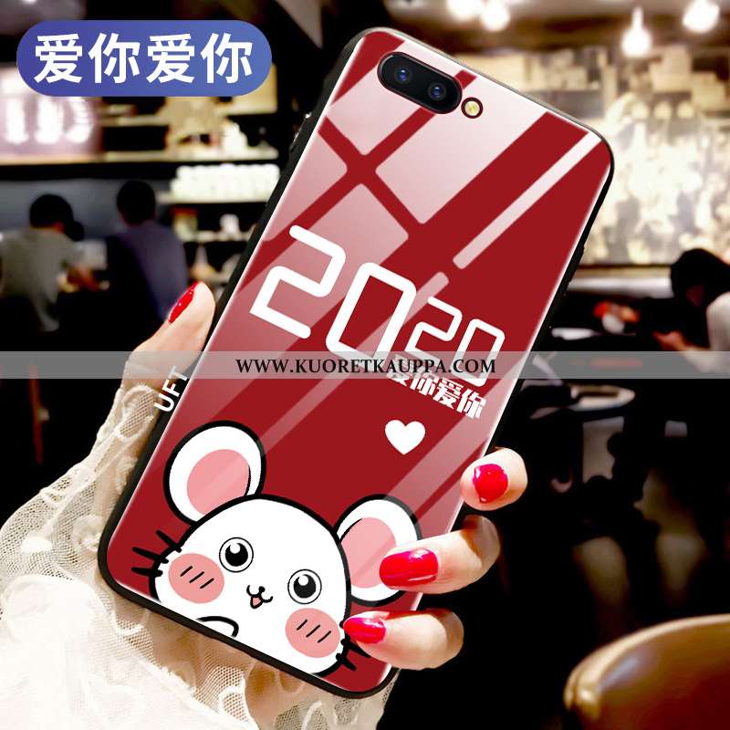 Kuori Oppo Ax5, Kuoret Oppo Ax5, Kotelo Oppo Ax5 Lasi Punainen Rotta All Inclusive Murtumaton