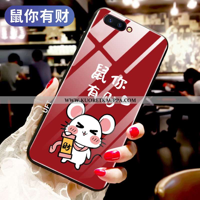 Kuori Oppo Ax5, Kuoret Oppo Ax5, Kotelo Oppo Ax5 Lasi Punainen Rotta All Inclusive Murtumaton