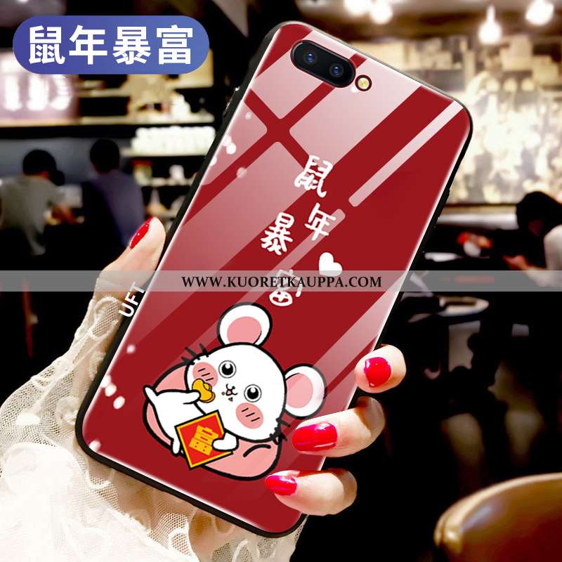 Kuori Oppo Ax5, Kuoret Oppo Ax5, Kotelo Oppo Ax5 Lasi Punainen Rotta All Inclusive Murtumaton