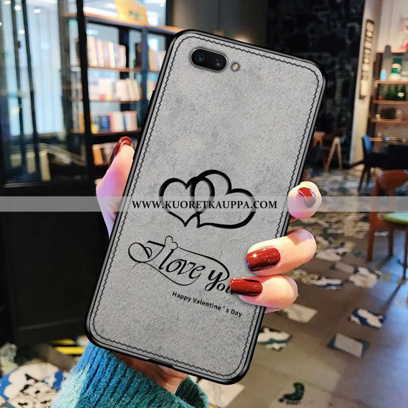 Kuori Oppo Ax5, Kuoret Oppo Ax5, Kotelo Oppo Ax5 Luova Kukkakuvio Puhelimen Suojaus Harmaa