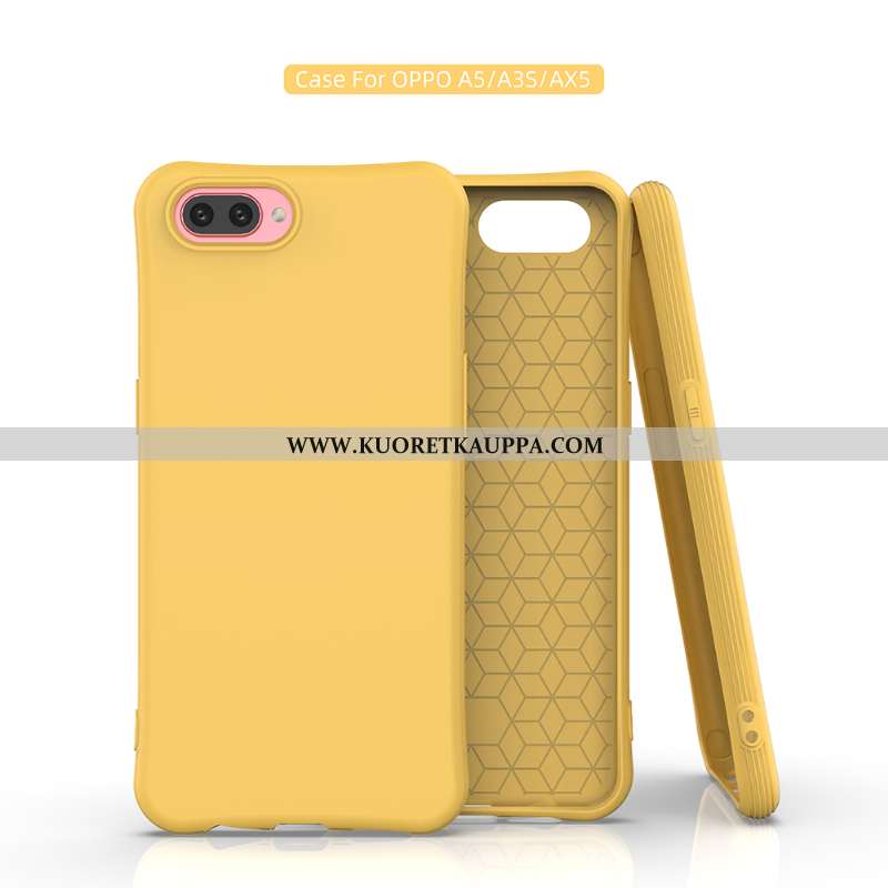 Kuori Oppo Ax5, Kuoret Oppo Ax5, Kotelo Oppo Ax5 Pehmeä Neste Silikoni Kiinteä Väri Tila Keltainen K