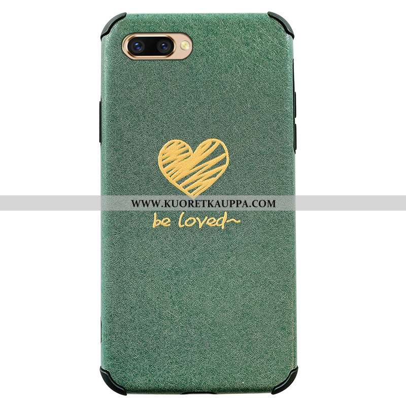 Kuori Oppo Ax5, Kuoret Oppo Ax5, Kotelo Oppo Ax5 Pehmeä Neste Silikoni Luova Rakastunut Vihreä