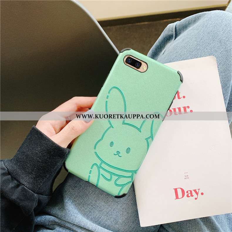 Kuori Oppo Ax5, Kuoret Oppo Ax5, Kotelo Oppo Ax5 Pehmeä Neste Silikoni Luova Rakastunut Vihreä