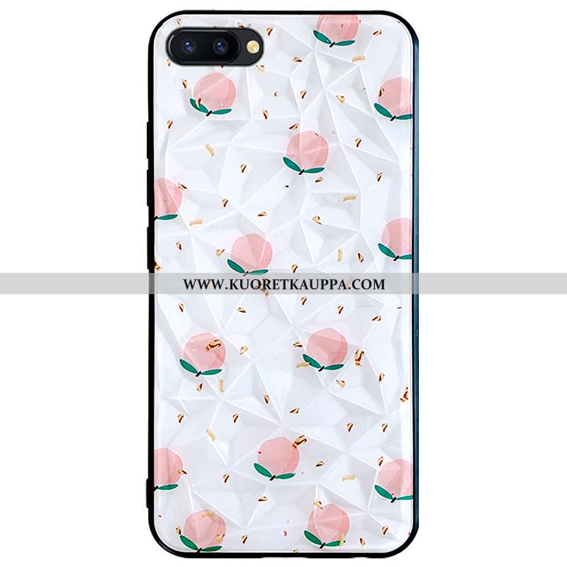 Kuori Oppo Ax5, Kuoret Oppo Ax5, Kotelo Oppo Ax5 Pehmeä Neste Suojaus Kova Kukkakuvio Valkoinen