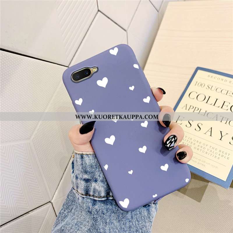 Kuori Oppo Ax5, Kuoret Oppo Ax5, Kotelo Oppo Ax5 Suojaus Pesty Suede Rakkaus Violetti Pehmeä Neste