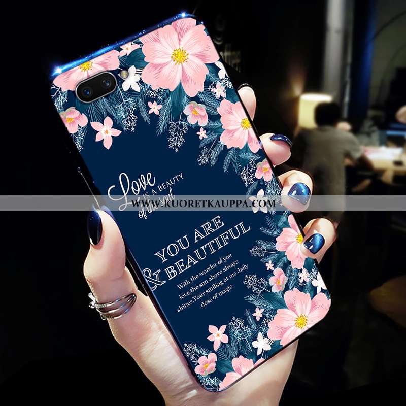 Kuori Oppo Ax5, Kuoret Oppo Ax5, Kotelo Oppo Ax5 Tila Pesty Suede Valo Persikankukka Sininen