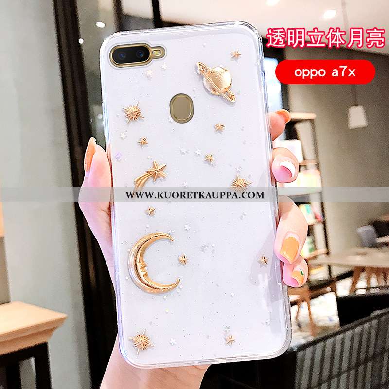 Kuori Oppo Ax7, Kuoret Oppo Ax7, Kotelo Oppo Ax7 Läpinäkyvä Suuntaus Tähtitaivas Kuukausi Mustat