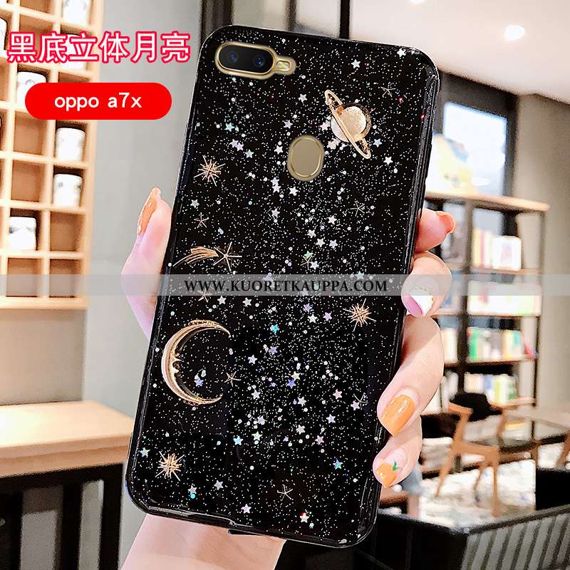 Kuori Oppo Ax7, Kuoret Oppo Ax7, Kotelo Oppo Ax7 Läpinäkyvä Suuntaus Tähtitaivas Kuukausi Mustat