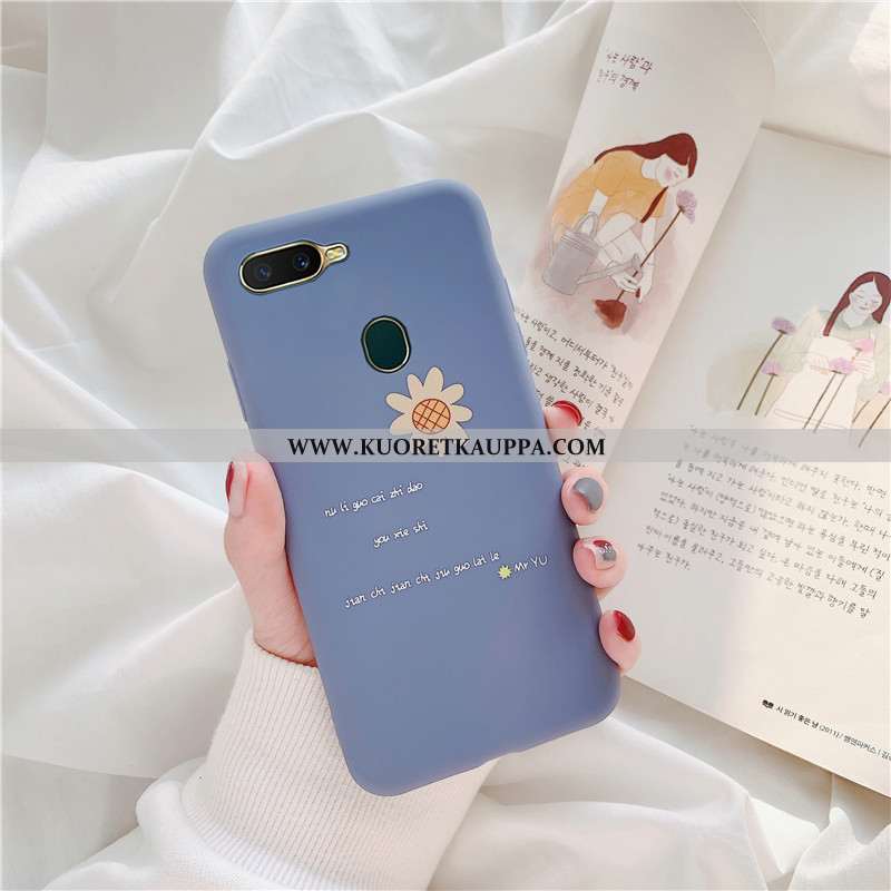 Kuori Oppo Ax7, Kuoret Oppo Ax7, Kotelo Oppo Ax7 Silikoni Suojaus Yksinkertainen Puhelimen Valo Sini