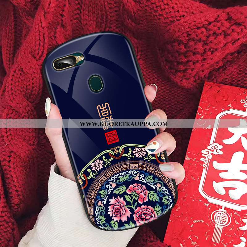 Kuori Oppo Ax7, Kuoret Oppo Ax7, Kotelo Oppo Ax7 Suuntaus Lasi Kiinalainen Tyyli Puhelimen Musta Mus