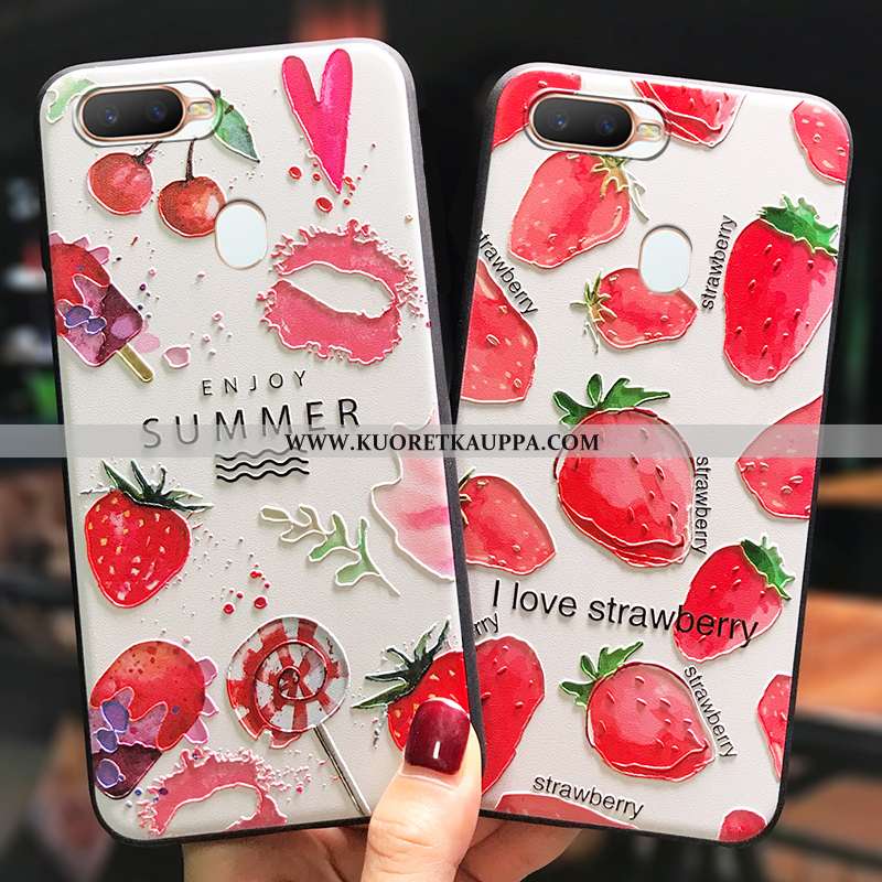 Kuori Oppo Ax7, Kuoret Oppo Ax7, Kotelo Oppo Ax7 Valo Silikoni Suojaus Pesty Suede Punainen