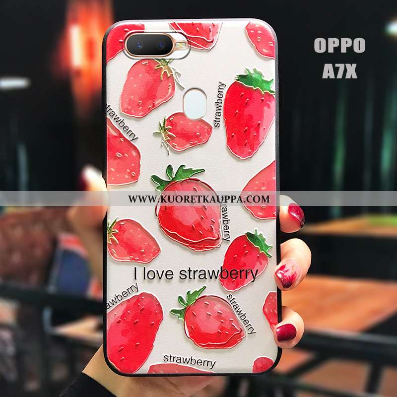 Kuori Oppo Ax7, Kuoret Oppo Ax7, Kotelo Oppo Ax7 Valo Silikoni Suojaus Pesty Suede Punainen