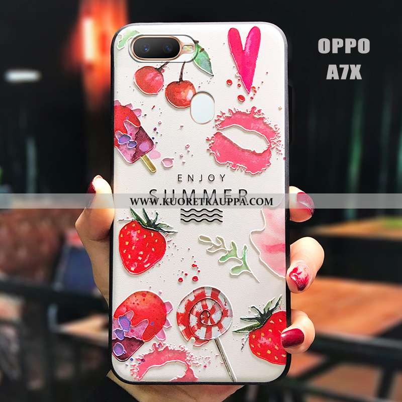 Kuori Oppo Ax7, Kuoret Oppo Ax7, Kotelo Oppo Ax7 Valo Silikoni Suojaus Pesty Suede Punainen