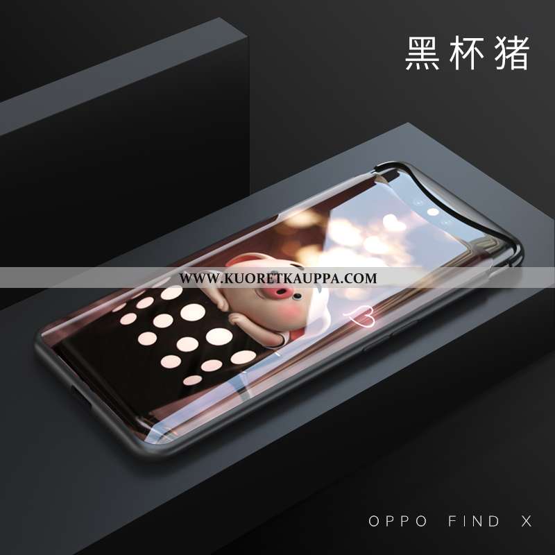 Kuori Oppo Find X, Kuoret Oppo Find X, Kotelo Oppo Find X Lasi Pehmeä Neste Khaki