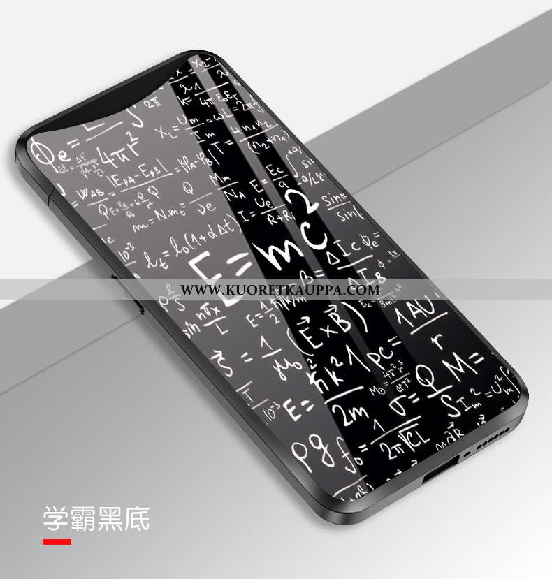 Kuori Oppo Find X, Kuoret Oppo Find X, Kotelo Oppo Find X Lasi Persoonallisuus Musta Puhelimen Murtu