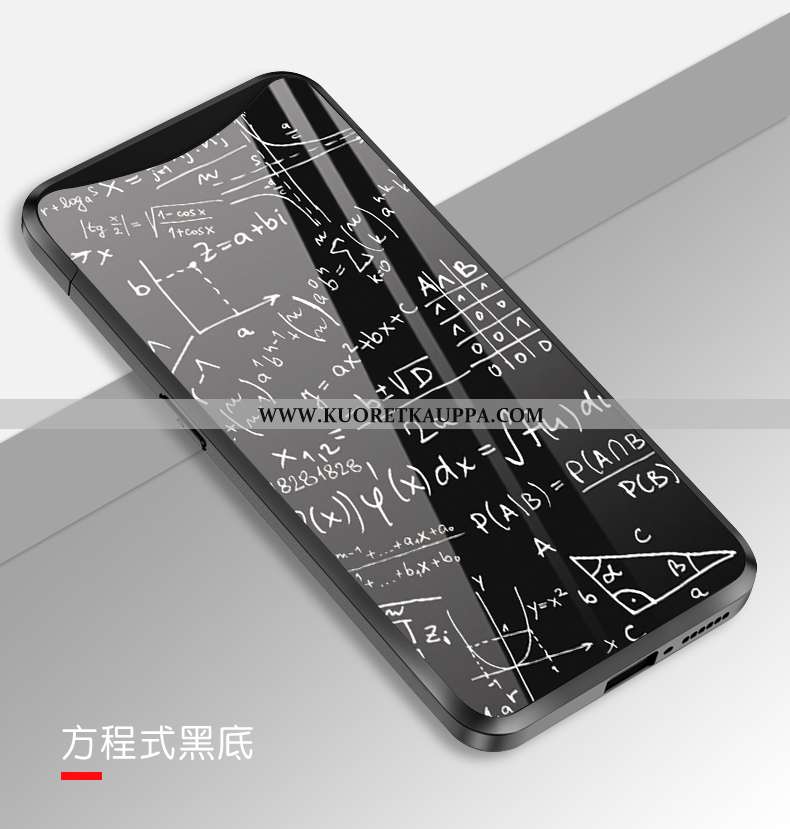 Kuori Oppo Find X, Kuoret Oppo Find X, Kotelo Oppo Find X Lasi Persoonallisuus Musta Puhelimen Murtu