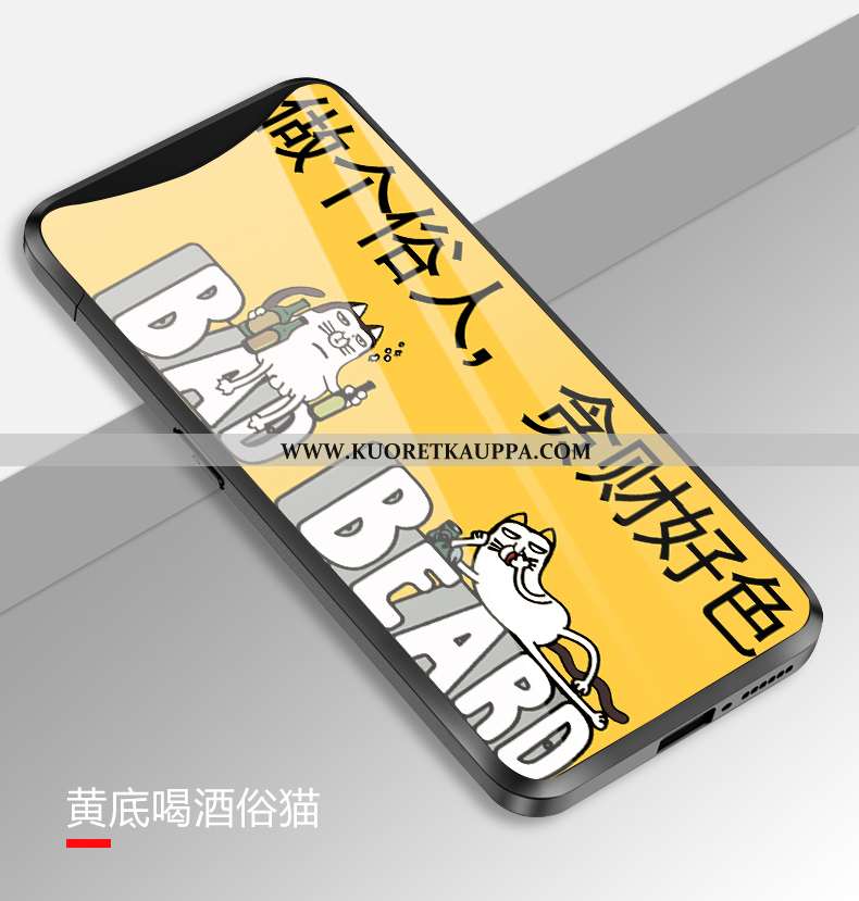 Kuori Oppo Find X, Kuoret Oppo Find X, Kotelo Oppo Find X Lasi Persoonallisuus Rikkaus Peili Punaine