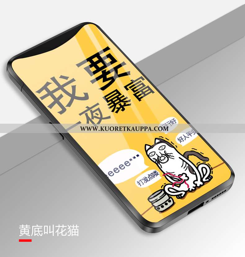 Kuori Oppo Find X, Kuoret Oppo Find X, Kotelo Oppo Find X Lasi Persoonallisuus Rikkaus Peili Punaine