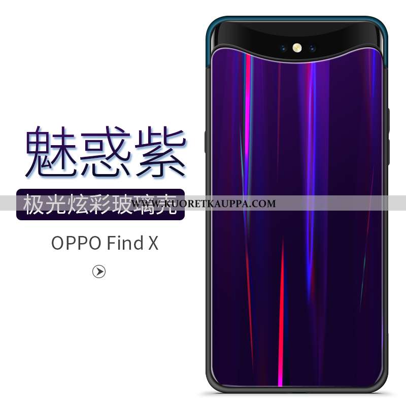 Kuori Oppo Find X, Kuoret Oppo Find X, Kotelo Oppo Find X Lasi Suuntaus Kaltevuus Punainen