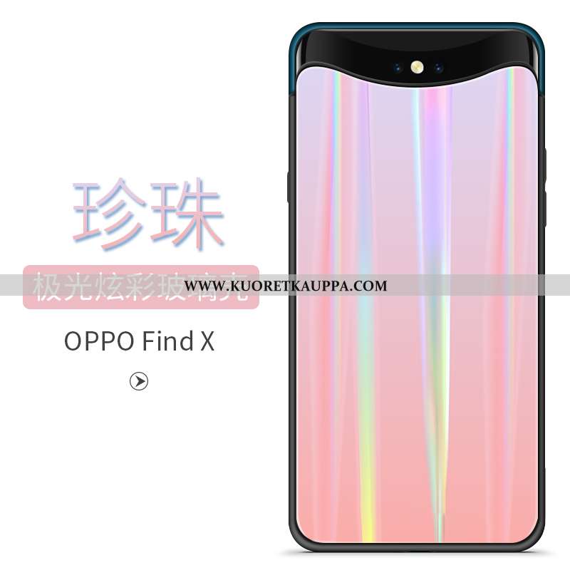 Kuori Oppo Find X, Kuoret Oppo Find X, Kotelo Oppo Find X Lasi Suuntaus Kaltevuus Punainen